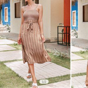 Cupshe tan dress